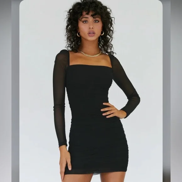 Dresses | Princess Polly Charvi Long Sleeve Mini Dress Black | Poshmark Dresses | Princess Polly Charvi Long Sleeve Mini Dress Black | Poshmark